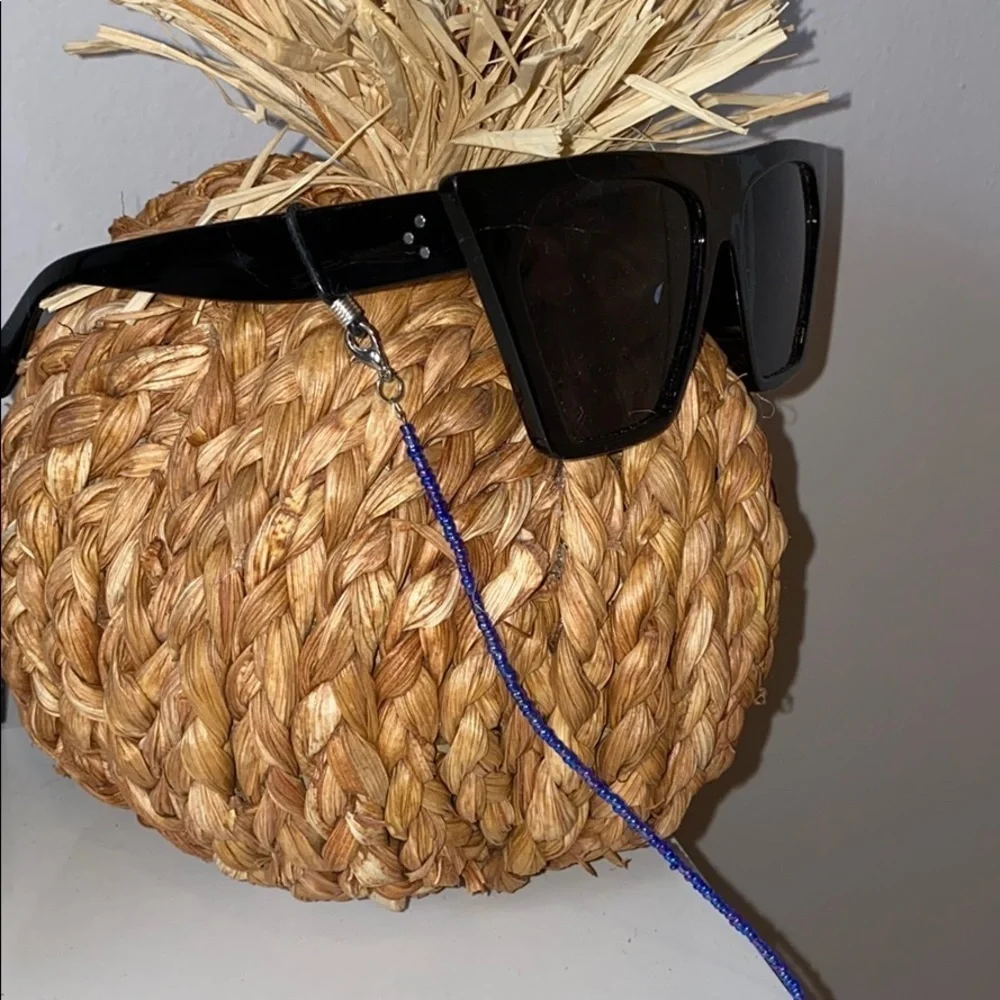 Set of 4 beaded mask chain sunglasses chain holder